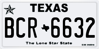 TX license plate BCR6632
