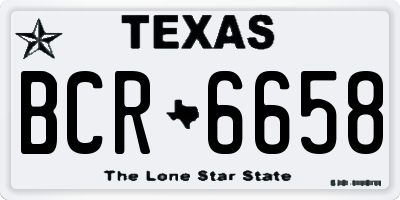 TX license plate BCR6658