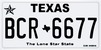 TX license plate BCR6677
