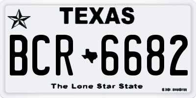 TX license plate BCR6682