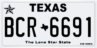 TX license plate BCR6691