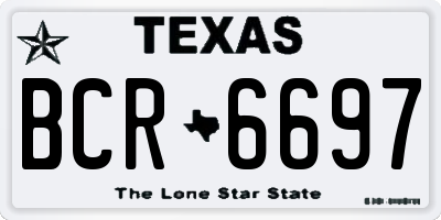 TX license plate BCR6697