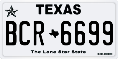 TX license plate BCR6699