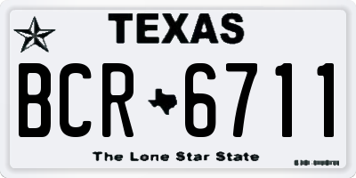 TX license plate BCR6711