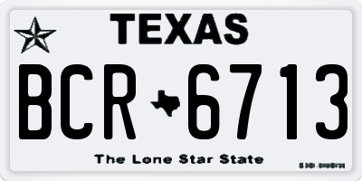 TX license plate BCR6713