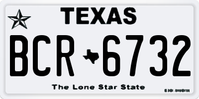 TX license plate BCR6732
