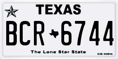 TX license plate BCR6744