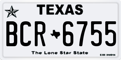 TX license plate BCR6755