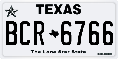 TX license plate BCR6766