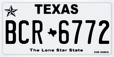 TX license plate BCR6772