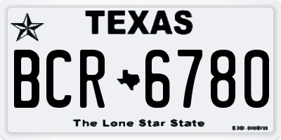 TX license plate BCR6780