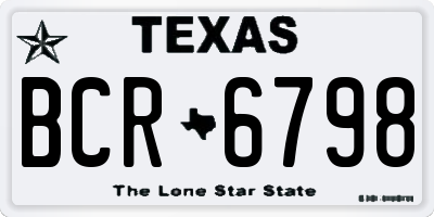 TX license plate BCR6798