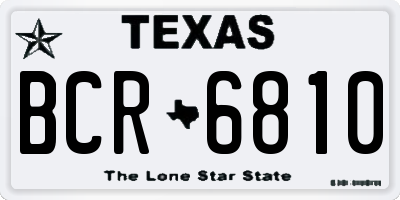 TX license plate BCR6810