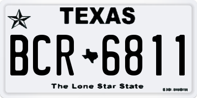 TX license plate BCR6811