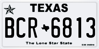 TX license plate BCR6813