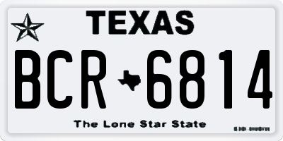 TX license plate BCR6814