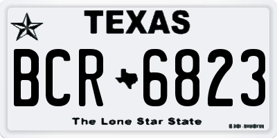 TX license plate BCR6823