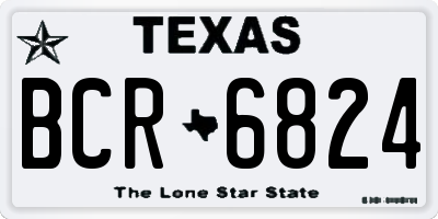 TX license plate BCR6824