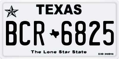 TX license plate BCR6825
