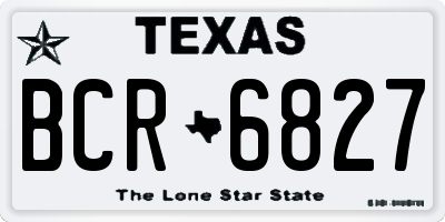 TX license plate BCR6827