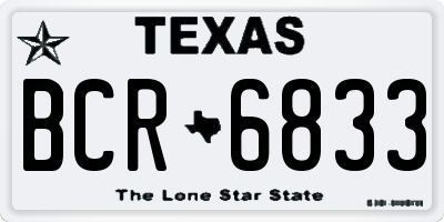 TX license plate BCR6833