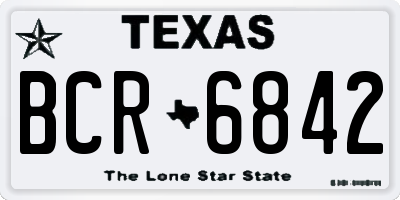 TX license plate BCR6842