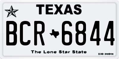 TX license plate BCR6844