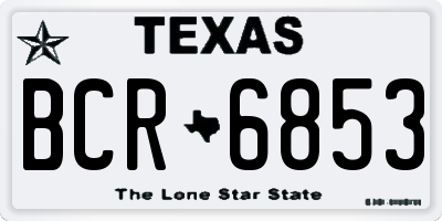 TX license plate BCR6853
