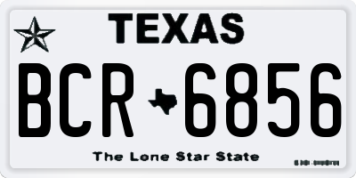 TX license plate BCR6856