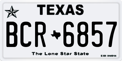 TX license plate BCR6857