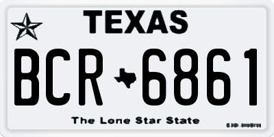 TX license plate BCR6861