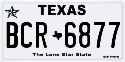 TX license plate BCR6877