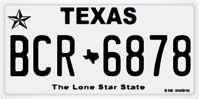 TX license plate BCR6878