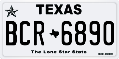 TX license plate BCR6890