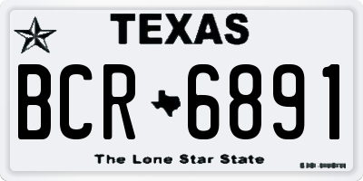TX license plate BCR6891