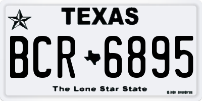 TX license plate BCR6895