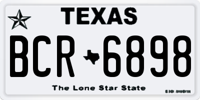 TX license plate BCR6898