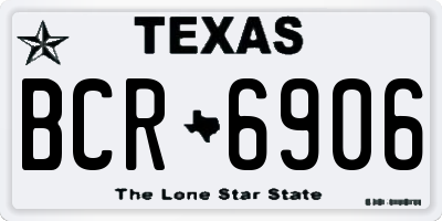 TX license plate BCR6906