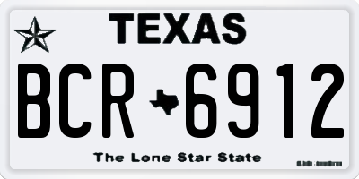 TX license plate BCR6912