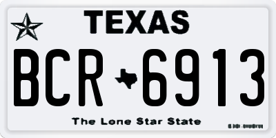 TX license plate BCR6913