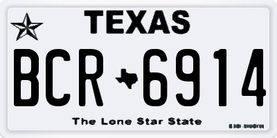 TX license plate BCR6914