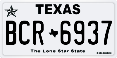 TX license plate BCR6937