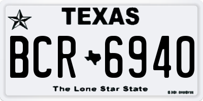 TX license plate BCR6940