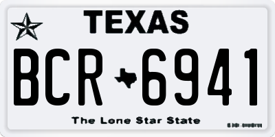 TX license plate BCR6941