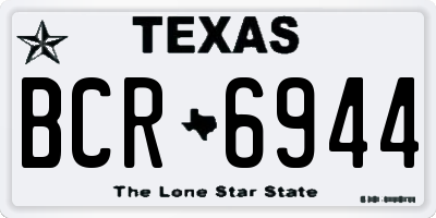 TX license plate BCR6944