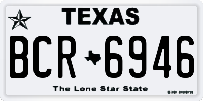 TX license plate BCR6946