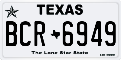 TX license plate BCR6949