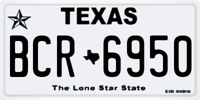 TX license plate BCR6950