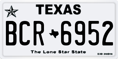 TX license plate BCR6952