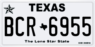 TX license plate BCR6955